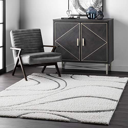 nuLOOM Carolyn Modern Shag Area Rug, 6' 7" x 9', Beige