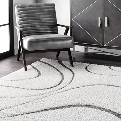 nuLOOM Carolyn Modern Shag Area Rug, 6' 7" x 9', Beige