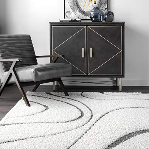 nuLOOM Carolyn Modern Shag Area Rug, 6' 7" x 9', Beige