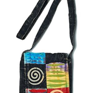 Small Cross Body Boho Hippie Razor Cut Torn Look Patchwork Bag