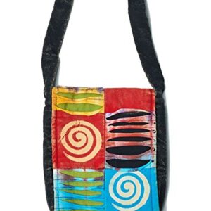 Small Cross Body Boho Hippie Razor Cut Torn Look Patchwork Bag