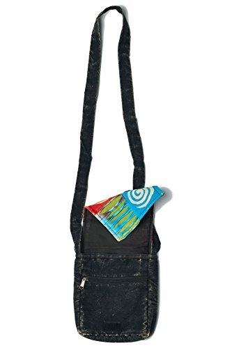 Small Cross Body Boho Hippie Razor Cut Torn Look Patchwork Bag