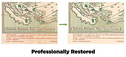 Historic Map - Augusta National Golf Club Course, 1954 - Unframed Vintage Wall Art 18in x 24in