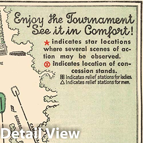 Historic Map - Augusta National Golf Club Course, 1954 - Unframed Vintage Wall Art 18in x 24in