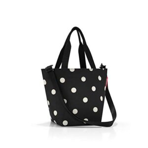 reisenthel shopper xs, extra small zippered tote bag with shoulder strap, mixed dots