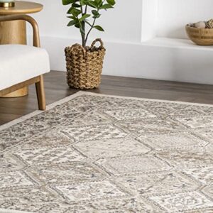 nuLOOM Becca Vintage Tile Area Rug, 6' 7" x 9', Beige