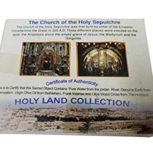 Bethlehem Gifts TM 3 in 1 Holy Land Collection Holy Jordan River Water, Jerusalem Soil, Bethlehem Olive Oil