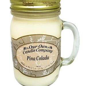 Our Own Candle Company Pina Colada Scented 13 Ounce Mason Jar Candle