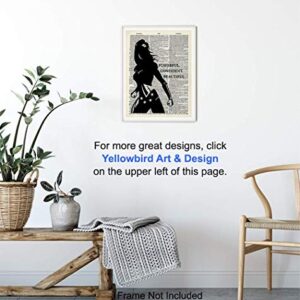 Powerful Confident Beautiful Woman Dictionary Art, Home Decor - Inspirational Wall Art Print, Poster - Gift for Superheroes, Comic Book Fan, Women - 8x10 Unframed Motivational Girls Room Decoration