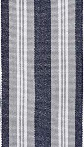 Lr Home Coastal Striped Reversible Runner Area Rug, 2'0"" x 6'0"", Ivory/Indigo/Navy (LR04706-IGF2060)