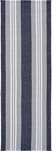 Lr Home Coastal Striped Reversible Runner Area Rug, 2'0"" x 6'0"", Ivory/Indigo/Navy (LR04706-IGF2060)