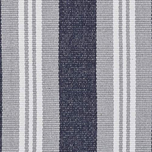 Lr Home Coastal Striped Reversible Runner Area Rug, 2'0"" x 6'0"", Ivory/Indigo/Navy (LR04706-IGF2060)