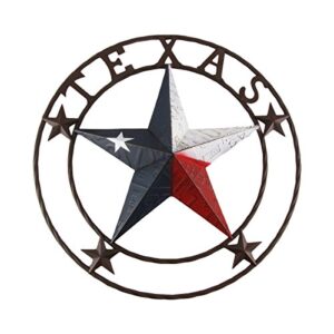 treasure gurus large 24″ texas star state flag circle sign home/barn/pub/tavern/bar wall decor