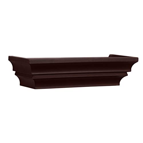 kieragrace Madison Contoured Floating Wall Shelf Espresso 24Inch Set of 3 MDF