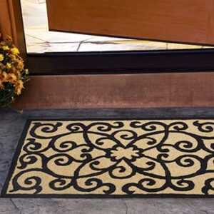 Jellybean Elegant Frontgate Scroll Accent Area Rug