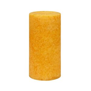 jeco inc. 3″ x 6″ pumpkin spice mustard yellow scented pillar candle, 3&quot x 6&quoth