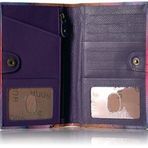 Anna By Anuschka Women's Hand-Painted Genuine Leather Two Fold Wallet - Serengeti Sunset