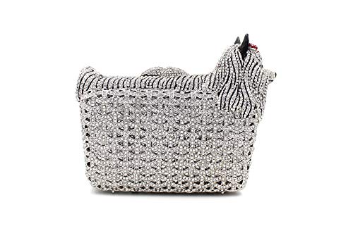 Puppy Evening Bag Luxury Diamond Crystal Clutch Bling Dazzling Purse Party Date Handbag Special Wallet