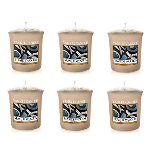 Yankee Candle Lot of 6 Seaside Woods Votive Candles