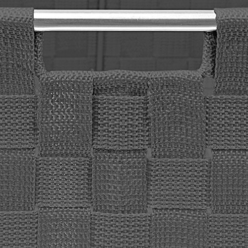 Sorbus Storage Box Woven Basket Bin Container Tote Cube Organizer Set Stackable Storage Basket Woven Strap Shelf Organizer Built-in Carry Handles (Gray)