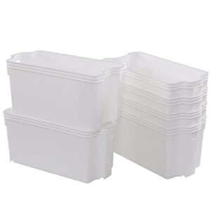 saedy plastic storage basket, white baskets for organizing, 6 packs