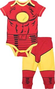 marvel avengers iron man infant baby boys cosplay bodysuit and pants set 12 months