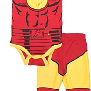 Marvel Avengers Iron Man Infant Baby Boys Cosplay Bodysuit and Pants Set 12 Months