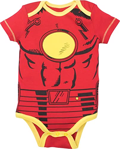 Marvel Avengers Iron Man Infant Baby Boys Cosplay Bodysuit and Pants Set 12 Months