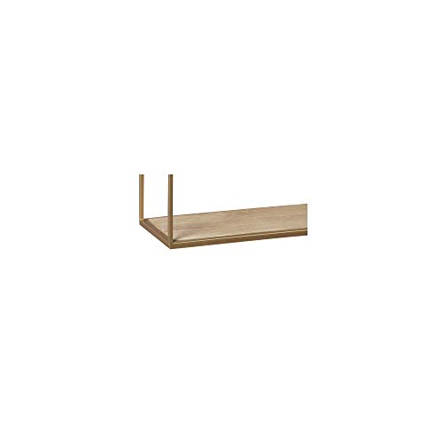 Signature Design by Ashley Efharis Shadow Box Set, 3 Piece Wall Shelf, Natural & Gold Finish