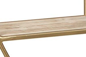 Signature Design by Ashley Elettra Modern Multi-Purpose Chic Wall Shelf, Gold Finish