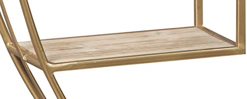 Signature Design by Ashley Elettra Modern Multi-Purpose Chic Wall Shelf, Gold Finish