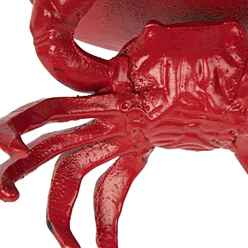 Creative Co-Op Distressed Red Decorative Cast Iron Crab Shaped Dish