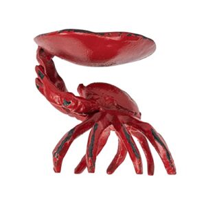 Creative Co-Op Distressed Red Decorative Cast Iron Crab Shaped Dish