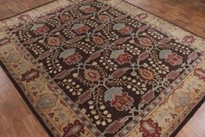 old hand made barista floral traditional persian oriental woolen area rugs (9’x12′)