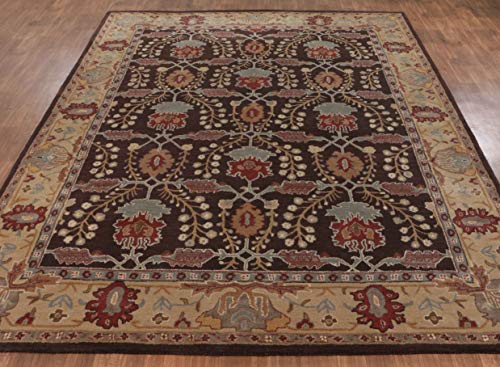 Old Hand Made Barista Floral Traditional Persian Oriental Woolen Area Rugs (9'x12')