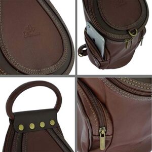 Fioretta Italian Genuine Leather Top Handle Backpack Handbag Shoulder Bag For Women