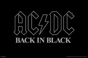 ac/dc back in black poster 36 x 24in