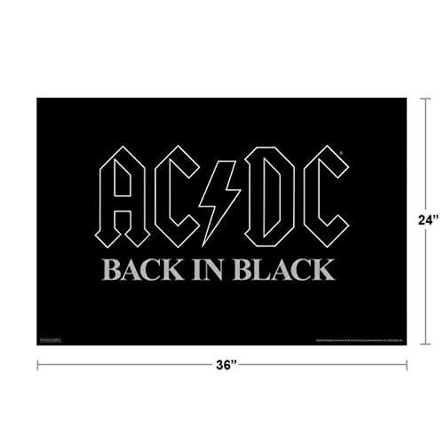 AC/DC Back in Black Poster 36 x 24in