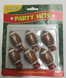 oasis supply football party candles – 6 birthday candles per set