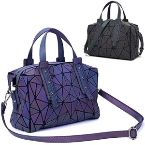 handbags womens geometric luminous purse bags ladies top handle satchel bags