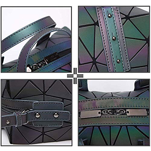 Handbags Womens Geometric Luminous Purse bags Ladies Top Handle Satchel Bags