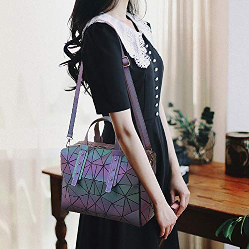 Handbags Womens Geometric Luminous Purse bags Ladies Top Handle Satchel Bags