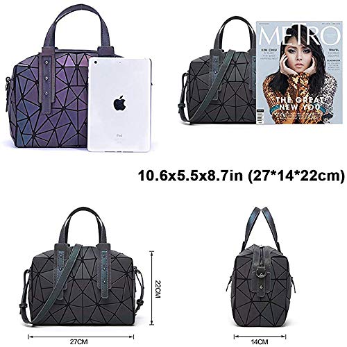 Handbags Womens Geometric Luminous Purse bags Ladies Top Handle Satchel Bags