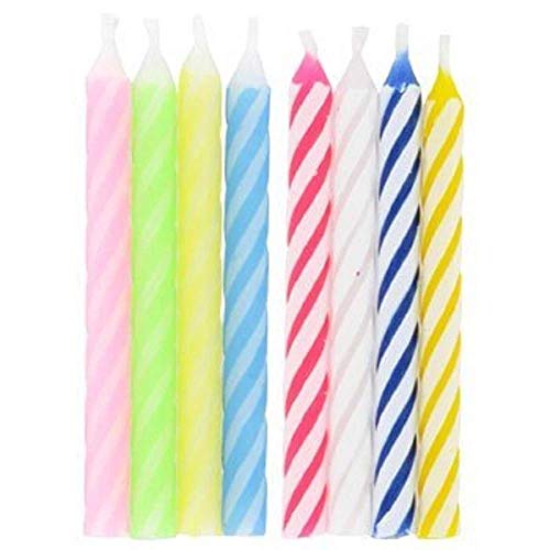 120 Spiral Birthday Candles 60 Pastel and 60 Spiral Brights