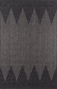 momeni rugs como contemporary geometric indoor outdoor area rug 5’0″ x 7’6″ charcoal