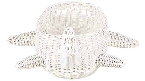 Kouboo Wicker Airplane Kids Storage Basket, White