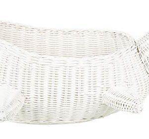 Kouboo Wicker Airplane Kids Storage Basket, White