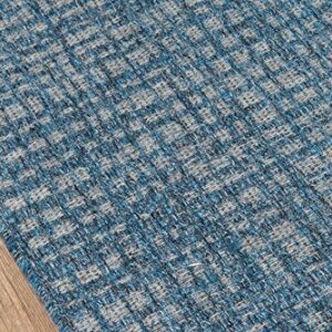 Momeni Rugs Como Contemporary Geometric Indoor Outdoor Area Rug, 9'10" X 13'2", Blue