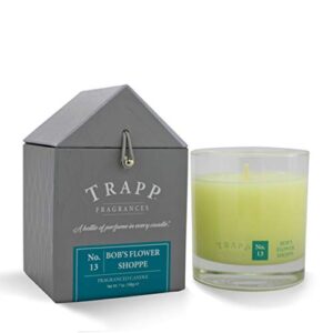 trapp candle no. 13 bob’s flower shoppe candle, 7oz candle, signature home collection, 50 hours – designer aromatherapy candle, floral scented candle, luxury candle with fragrant scent