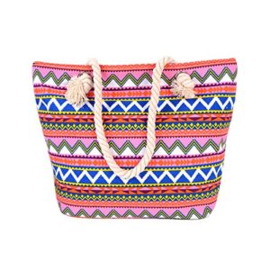 flada canvas travel tote bag holiday beach bag shoulder bag shopping bag for women and girls